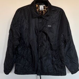 X-Girl Leopard Fleece Lined Jacket